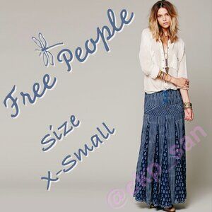 Free People Maheya Blue City Maxi Sz XS